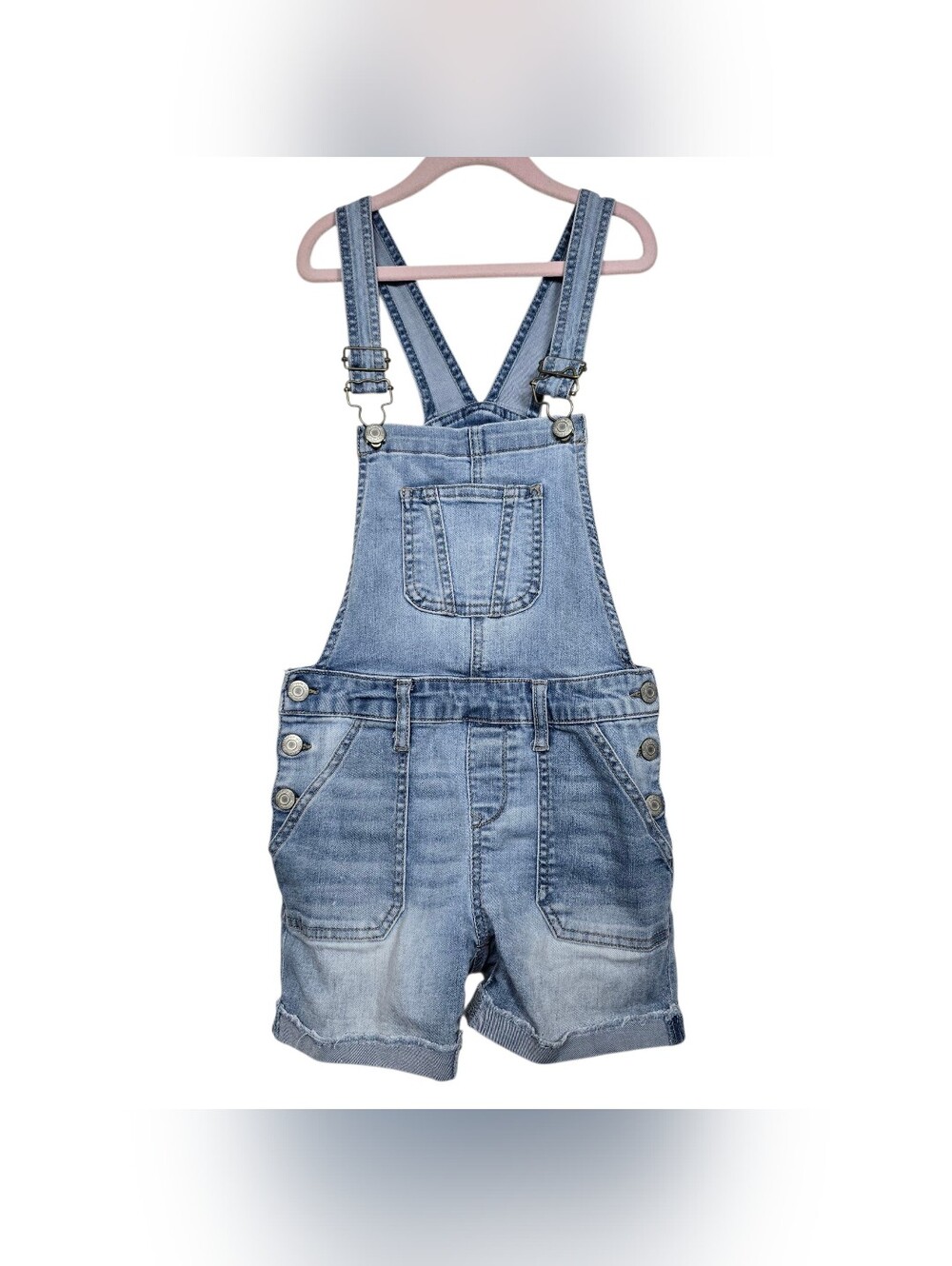 Hippie Girl Denim Shorta Overalls Blue Girls 10